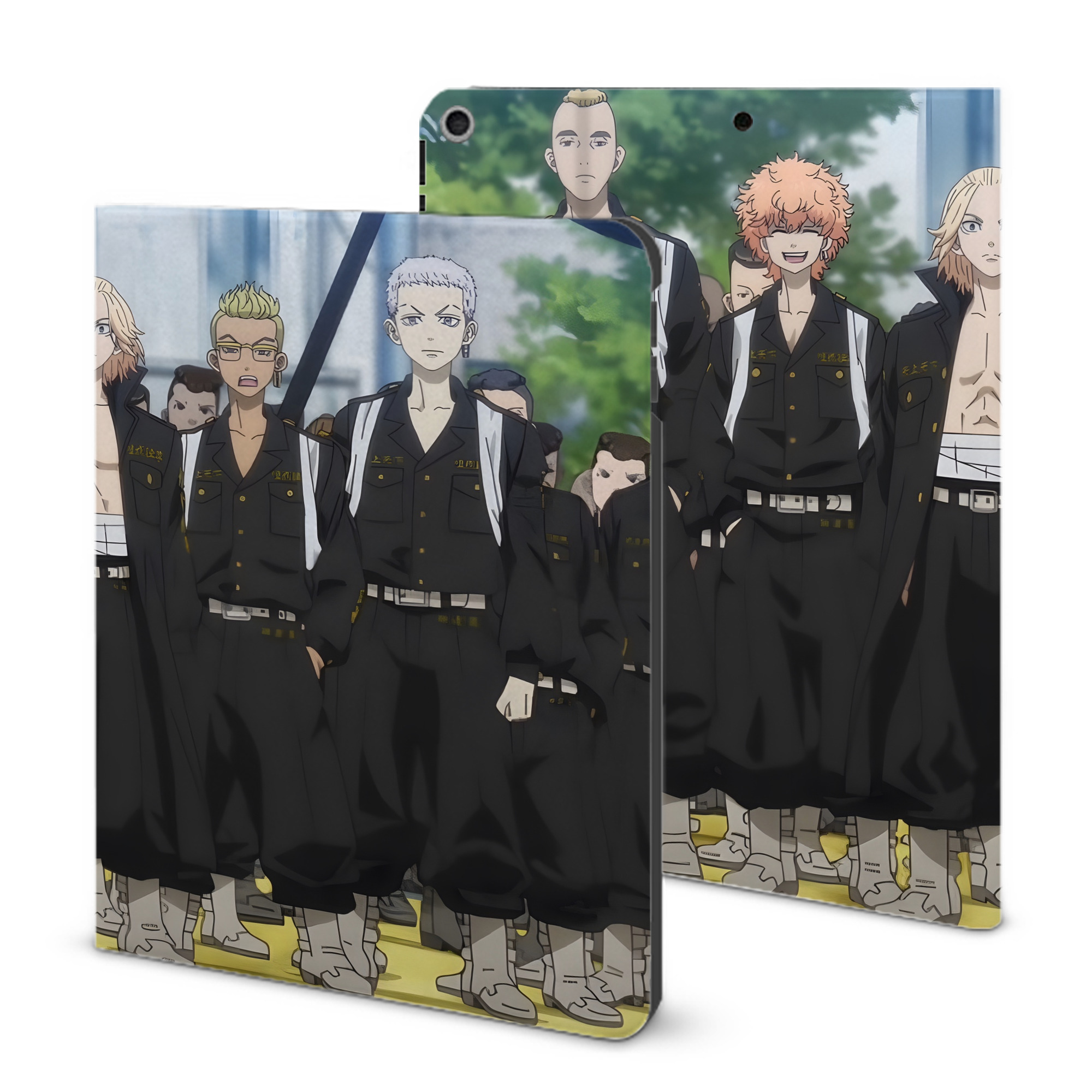 （画像用） 東京リベンジャーズ Tokyo Revengers IPad ケース ブック型 PUレザー TPU 耐衝撃 軽量 薄型 ペン収納なし 全面保護 IPad 各モデル対応